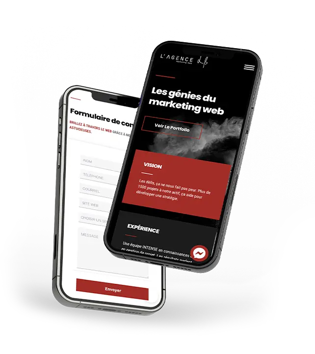 Image design site web sur mobile