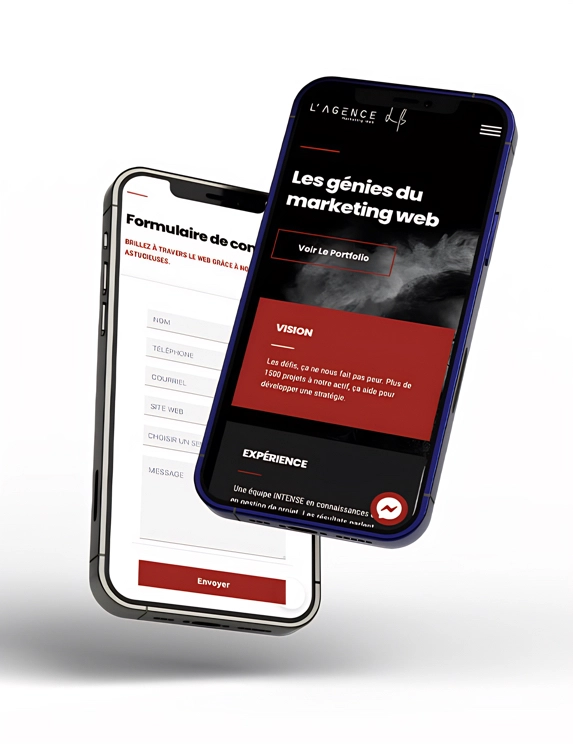 Image design site web sur mobile
