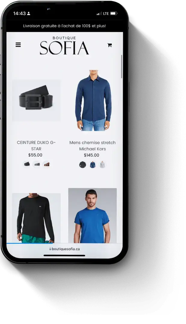 Boutique sofia mobile version